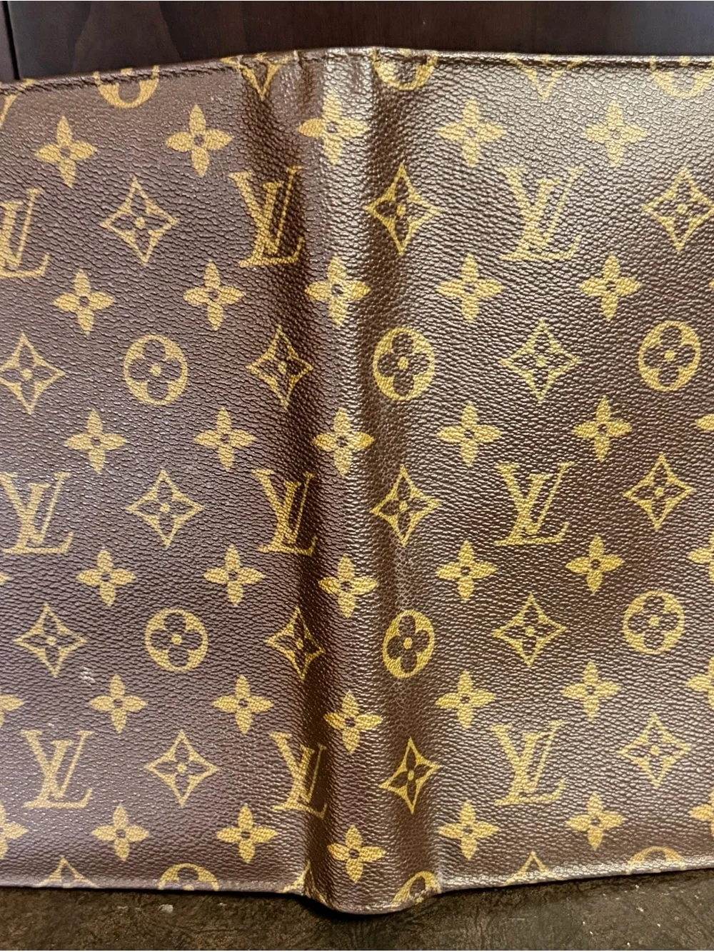 Authentic Louis Vuitton Vintage Monogram Desk Organizer Planner Zip Malletier
